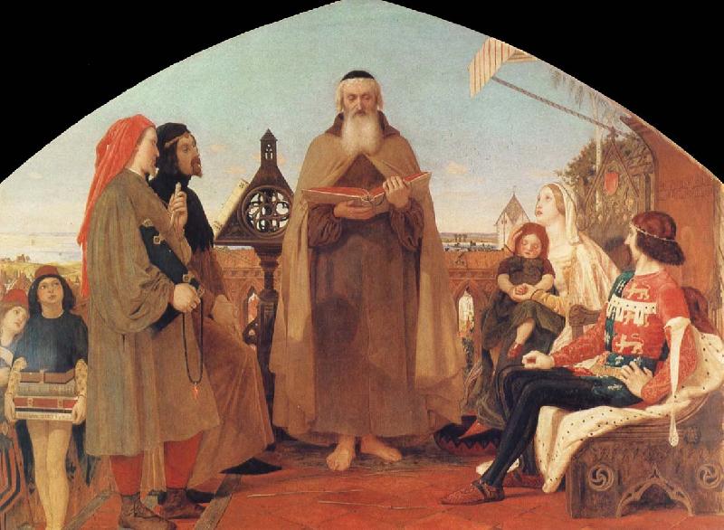 Ford Madox Brown Wycliffe Reading his translation of the Bible to John of Gaunt oil painting picture